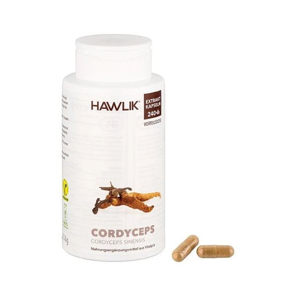 HAWLIK Cordyceps Extrakt + Pulver Kaps 240 Stk