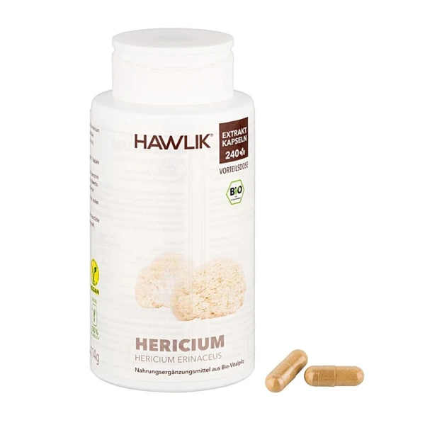 HAWLIK Hericium Extrakt + Pulver Kaps 240 Stk