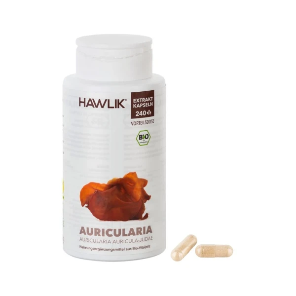 HAWLIK Auricularia Extrakt + Pulver Kaps 240 Stk