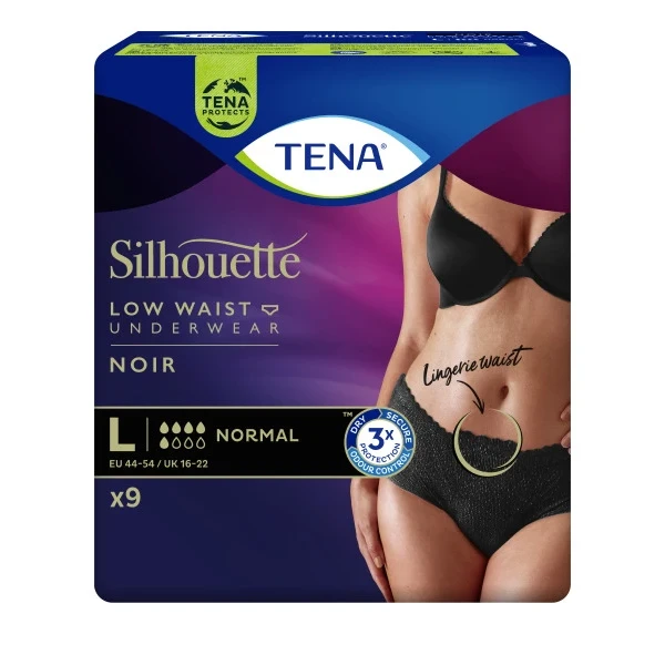 TENA Silhouette Normal L schwarz 9 Stk