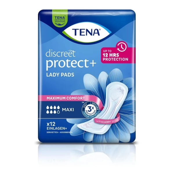 Hier sehen Sie den Artikel TENA Lady discreet Maxi 12 Stk aus der Kategorie Inkontinenz Einlagen. Dieser Artikel ist erhältlich bei pedro-shop.ch