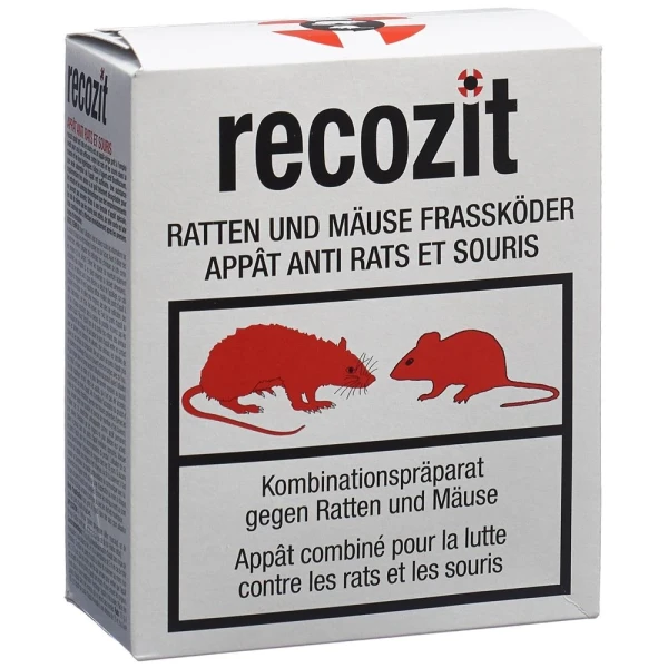 Hier sehen Sie den Artikel RECOZIT Ratten und Mäuse 10 x 15 g aus der Kategorie Ratizide. Dieser Artikel ist erhältlich bei pedro-shop.ch