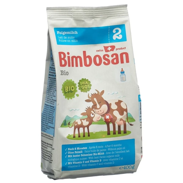 Hier sehen Sie den Artikel BIMBOSAN Bio 2 Folgemilch refill 400 g aus der Kategorie Milch und Schoppenzusätze. Dieser Artikel ist erhältlich bei pedro-shop.ch