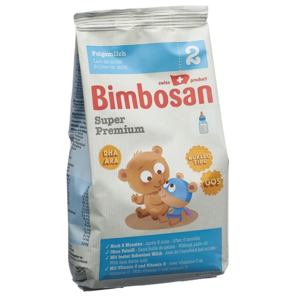 Hier sehen Sie den Artikel BIMBOSAN Super Premium 2 Folgemilch refill 400 g aus der Kategorie Milch und Schoppenzusätze. Dieser Artikel ist erhältlich bei pedro-shop.ch