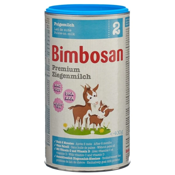 Hier sehen Sie den Artikel BIMBOSAN Premium Ziegenmilch 2 Ds 400 g aus der Kategorie Milch und Schoppenzusätze. Dieser Artikel ist erhältlich bei pedro-shop.ch