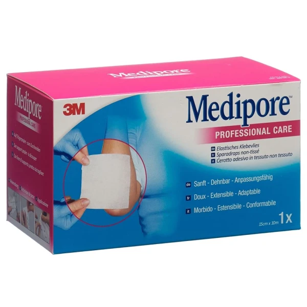 3M MEDIPORE Fixationsvlies 15cmx10m Liner Rolle