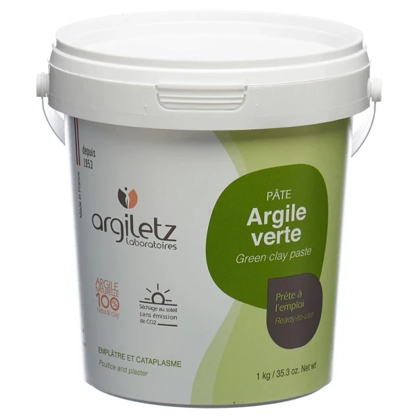 Hier sehen Sie den Artikel ARGILETZ Heilerde grün instant Paste Topf 1 kg aus der Kategorie Kosmetika für spezielle Anwendungen. Dieser Artikel ist erhältlich bei pedro-shop.ch