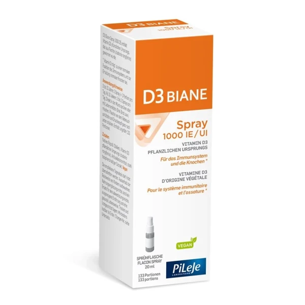 Hier sehen Sie den Artikel D3 BIANE Spray 20 ml aus der Kategorie Nahrungsergänzungsmittel. Dieser Artikel ist erhältlich bei pedro-shop.ch