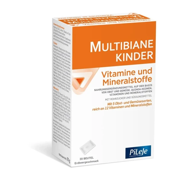 Hier sehen Sie den Artikel MULTIBIANE Kinder Vitamine Mineralst Plv 20 Stk aus der Kategorie Nahrungsergänzungsmittel. Dieser Artikel ist erhältlich bei pedro-shop.ch
