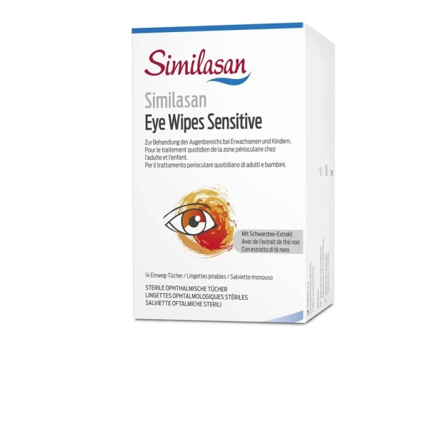 Hier sehen Sie den Artikel SIMILASAN Eye Wipes Sensitive Btl 14 Stk aus der Kategorie Andere Spezialitäten. Dieser Artikel ist erhältlich bei pedro-shop.ch
