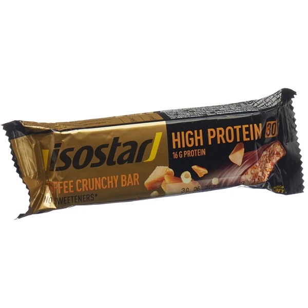 Hier sehen Sie den Artikel ISOSTAR High Protein Riegel Toffee Crun 55 g aus der Kategorie Sport-Riegel/Stärkung. Dieser Artikel ist erhältlich bei pedro-shop.ch