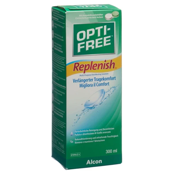 Hier sehen Sie den Artikel OPTI FREE REPLENISH Desinfektionslösung Fl 300 ml aus der Kategorie Kontaktlinsen weich - Pflegemittel. Dieser Artikel ist erhältlich bei pedro-shop.ch