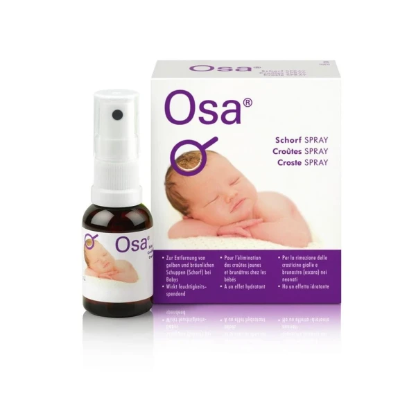 Hier sehen Sie den Artikel OSA Schorf Spray 30 ml aus der Kategorie Baby-Creme/Emuls/Lot/Milch/Öl. Dieser Artikel ist erhältlich bei pedro-shop.ch