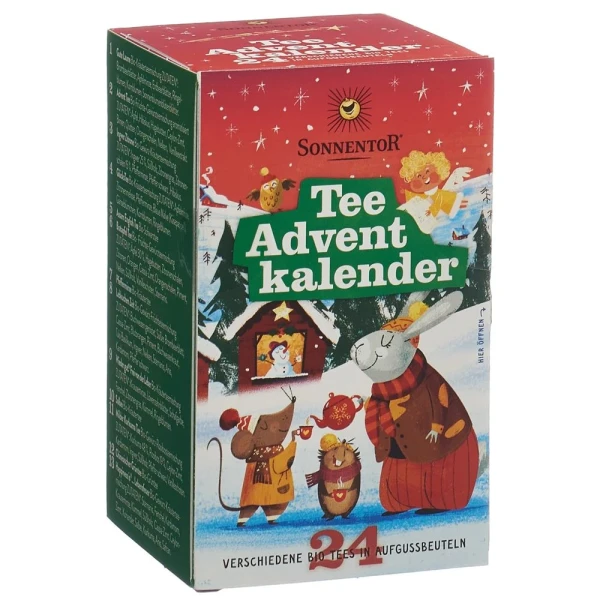 Hier sehen Sie den Artikel SONNENTOR Adventkalender Tee Btl 24 Stk aus der Kategorie Früchte- und Kräutertee einzeln. Dieser Artikel ist erhältlich bei pedro-shop.ch