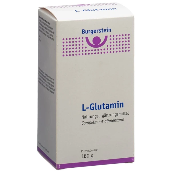 Hier sehen Sie den Artikel BURGERSTEIN L-Glutamin Plv Ds 180 g aus der Kategorie Nahrungsergänzungsmittel. Dieser Artikel ist erhältlich bei pedro-shop.ch