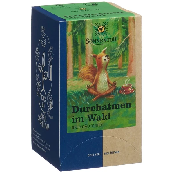 Hier sehen Sie den Artikel SONNENTOR Durchatmen im Wald Tee Btl 18 Stk aus der Kategorie Früchte- und Kräutertee einzeln. Dieser Artikel ist erhältlich bei pedro-shop.ch