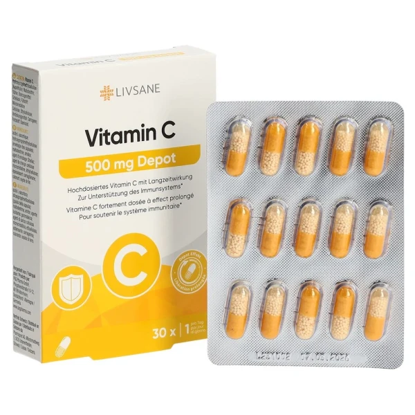 LIVSANE Vitamin C Depot Kaps 500 mg CH 30 Stk