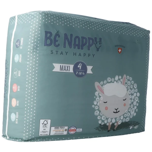 BE NAPPY Windeln Gr4 7-18kg Maxi 40 Stk