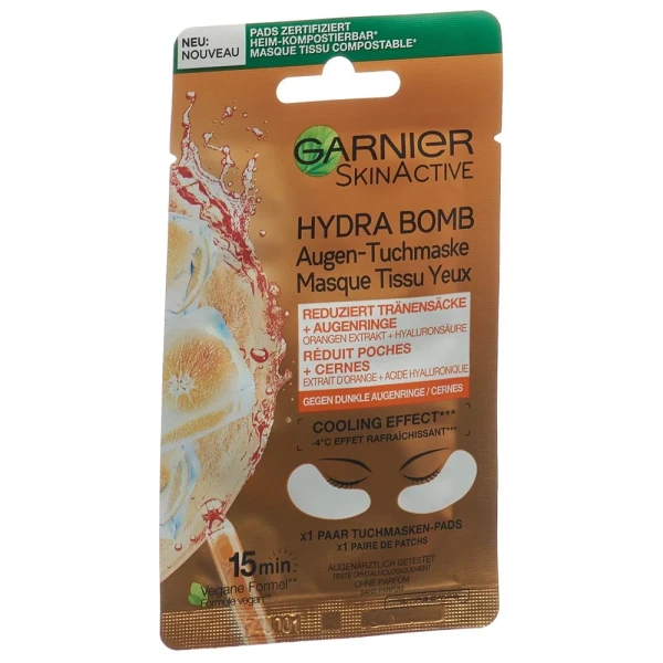 GARNIER Augen-Tuchmaske Orange Hyaluron 6 g