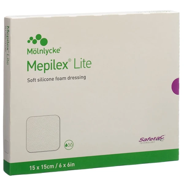 MEPILEX Lite Absorptionsverb 15x15cm Sil (n) 5 Stk