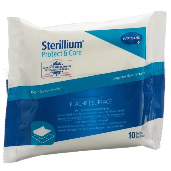 Hier sehen Sie den Artikel STERILLIUM Protect&Care Tücher Fläche 10 Stk aus der Kategorie Flächendesinfektion - Tücher. Dieser Artikel ist erhältlich bei pedro-shop.ch
