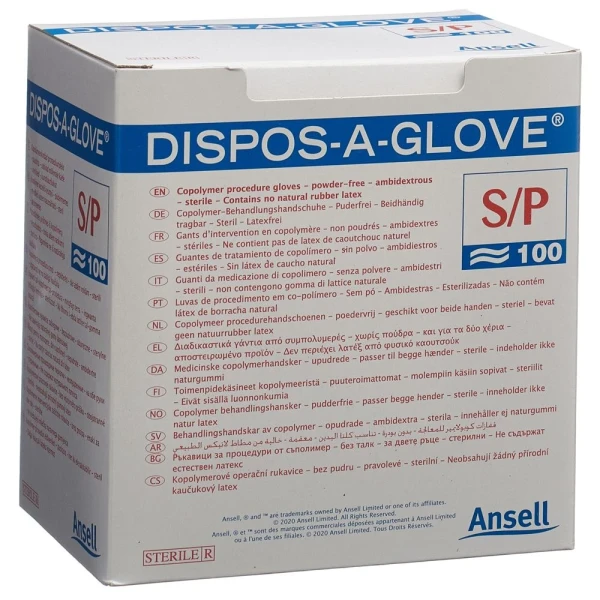DISPOS-A-GLOVE U-HS S steril (neu) 100 Stk
