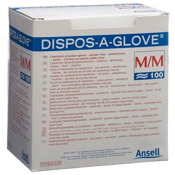 DISPOS-A-GLOVE U-HS M steril (neu) 100 Stk