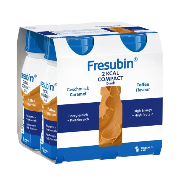 Hier sehen Sie den Artikel FRESUBIN 2 kcal Compact Karamell 4 Fl 125 ml aus der Kategorie Trink- und Sondennahrung. Dieser Artikel ist erhältlich bei pedro-shop.ch