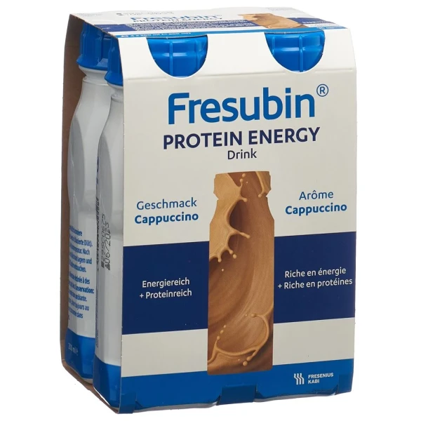 Hier sehen Sie den Artikel FRESUBIN Protein Ener DRINK Capp 4 Fl 200 ml aus der Kategorie Trink- und Sondennahrung. Dieser Artikel ist erhältlich bei pedro-shop.ch