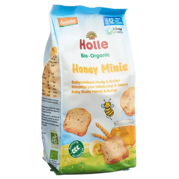 HOLLE Honey Minis Bio-Babyzwieback 100 g