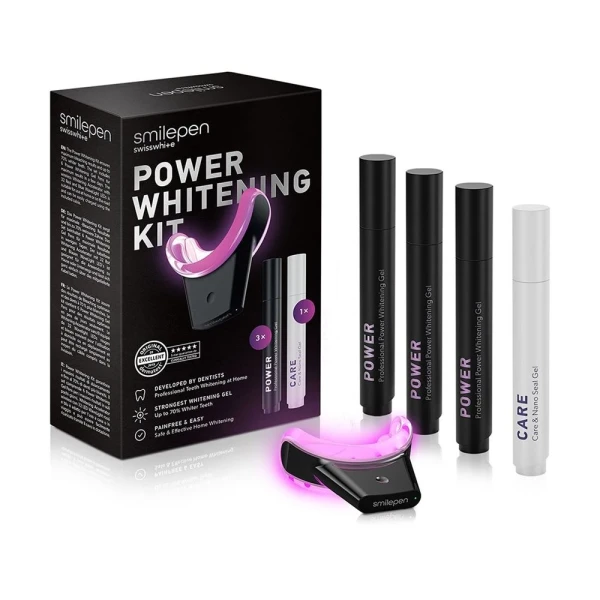 Hier sehen Sie den Artikel SMILEPEN Power Whitening Kit aus der Kategorie Zahnbleaching. Dieser Artikel ist erhältlich bei pedro-shop.ch