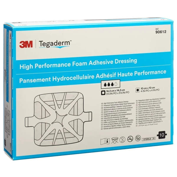 3M TEGADERM FOAM HP Schaumkomp 10x10cm adhe 10 Stk