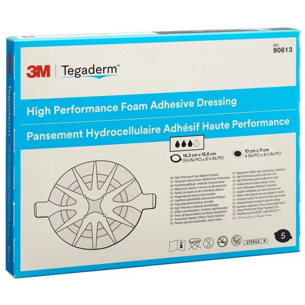 3M TEGADERM FOAM HP Schaumkomp 10x11cm adhe 5 Stk