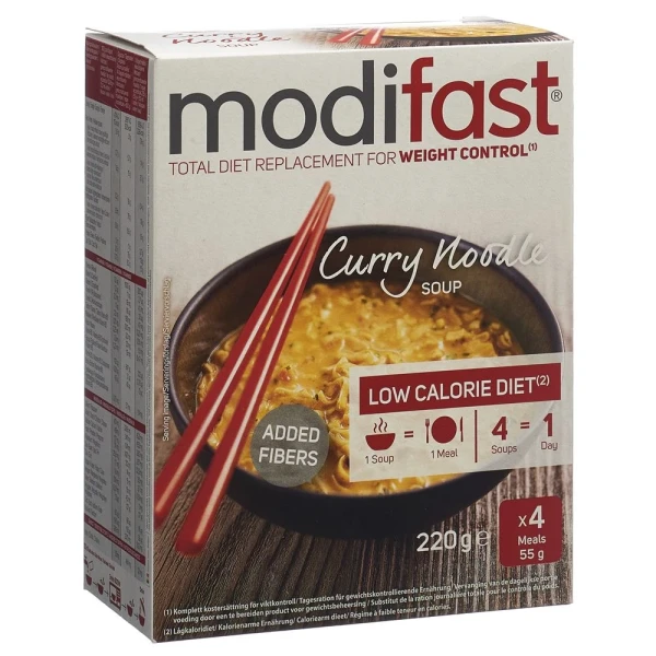 MODIFAST Nudelsuppe Curry 4 x 55 g