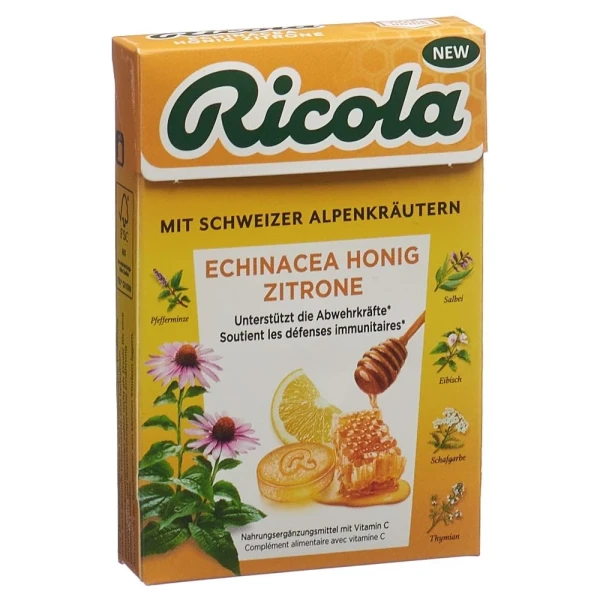 Hier sehen Sie den Artikel RICOLA Echinacea Honig Zitrone m Zucker Btl 75 g aus der Kategorie Bonbons zur Erfrischung & Stärkung. Dieser Artikel ist erhältlich bei pedro-shop.ch