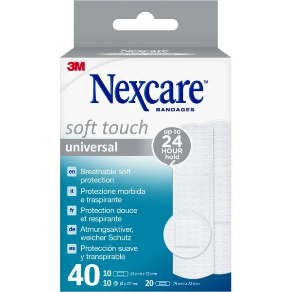 3M NEXCARE Soft Touch univer Pflast 3 Gröss 40 Stk