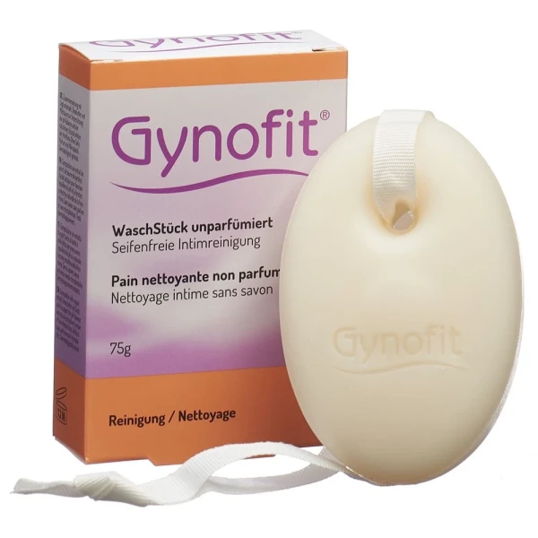 GYNOFIT Waschstück unparfümiert 75 g