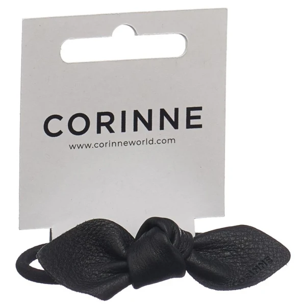 CORINNE Haargummi Leather small Hair black